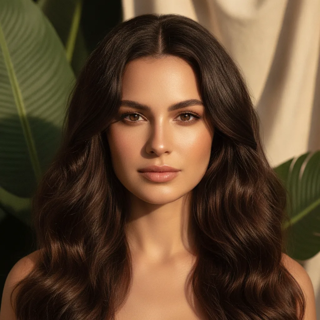 Woman with lush healthy hair